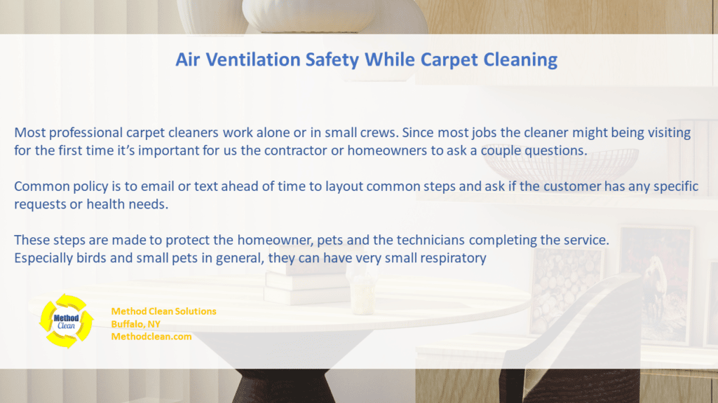Air Ventilation Safety While Carpet Cleaning buffalo